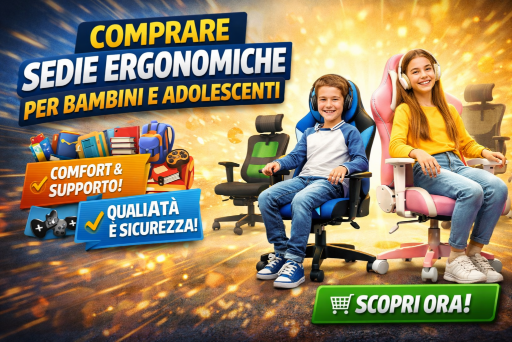 Sedia Ergonomica per Bambini e Adolescenti